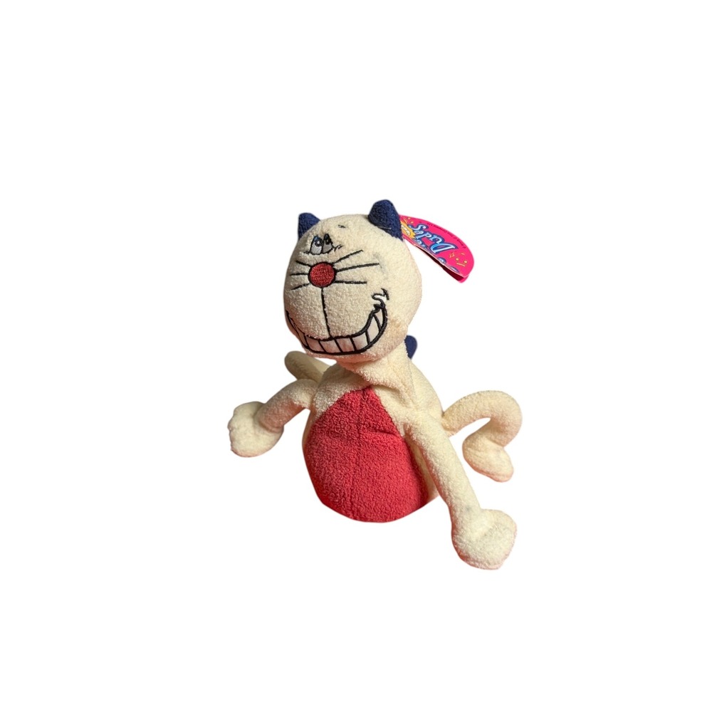 Deedle Dudes Singing Dancing Cat Plush Woody O Time Cream‎ Red Vintage Toy